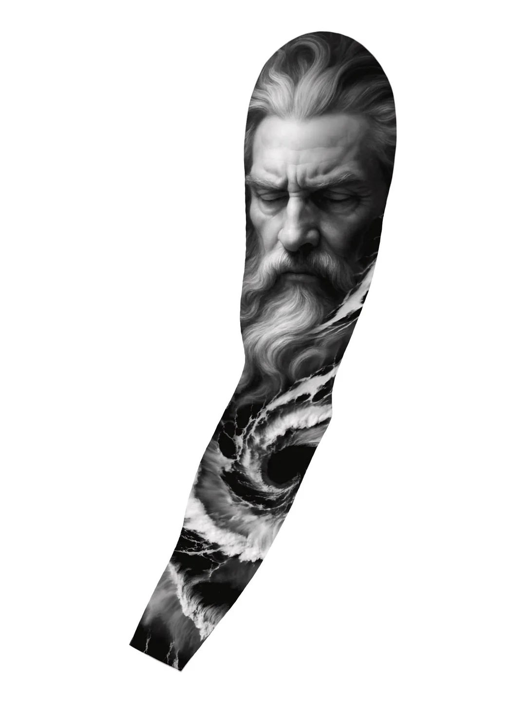 A bearded elder among breaking waves, an original design by Victor Armero