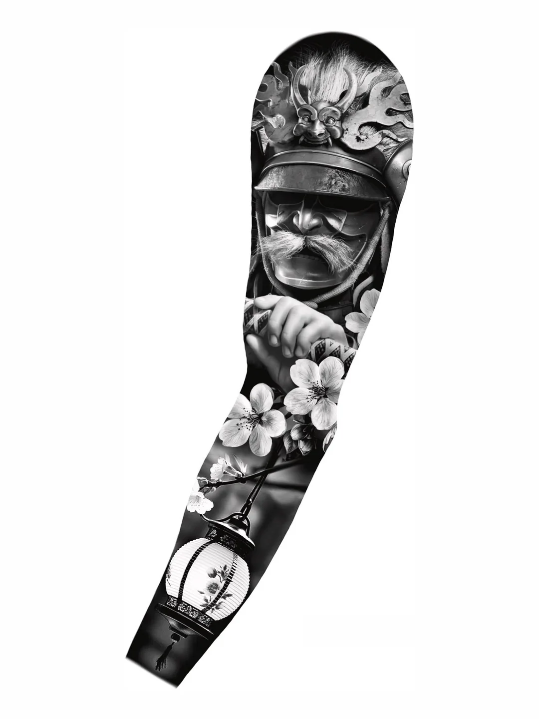 A samurai in a horned helmet among cherry blossom, an original design by Victor Armero